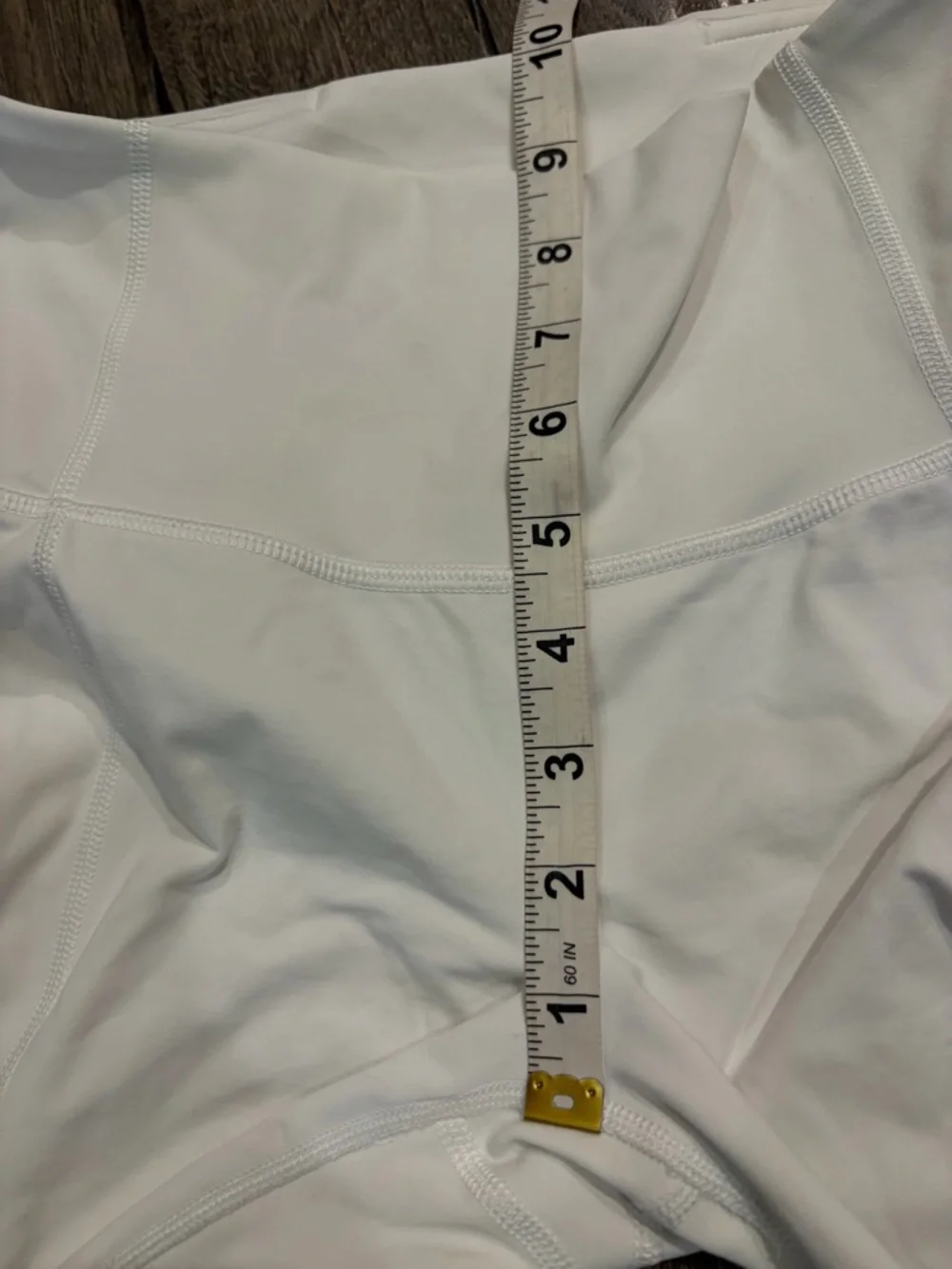 Lululemon Anew Crop Pants Leggings White Laser Cut Ventilation Workout Gym Sz 4